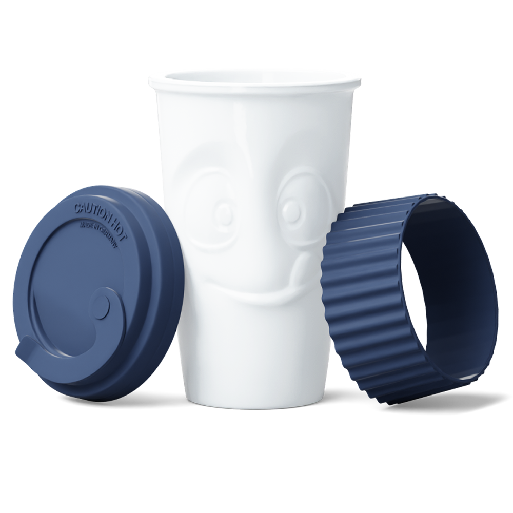 To Go Becher  Lecker - Marineblau