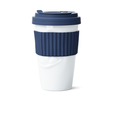 To Go Becher  Lecker - Marineblau