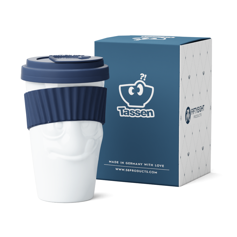 To Go Becher  Lecker - Marineblau
