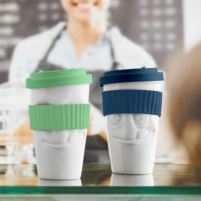To Go Becher  Lecker - Marineblau