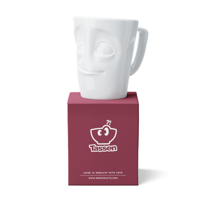 Maximug Bereit - Extra großer Henkelbecher, 500 ml, weiß
