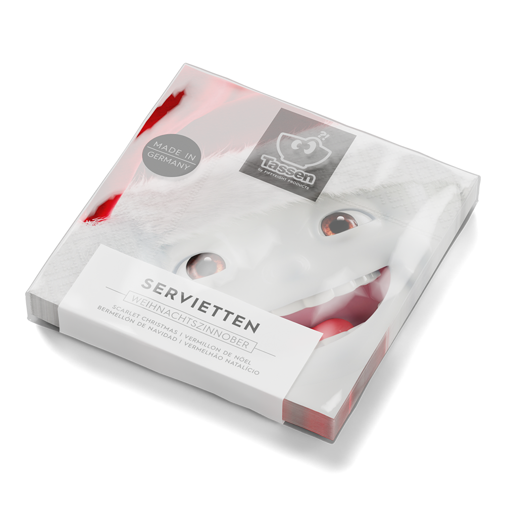 Servietten Weihnachtszinnober - 12 Packungen