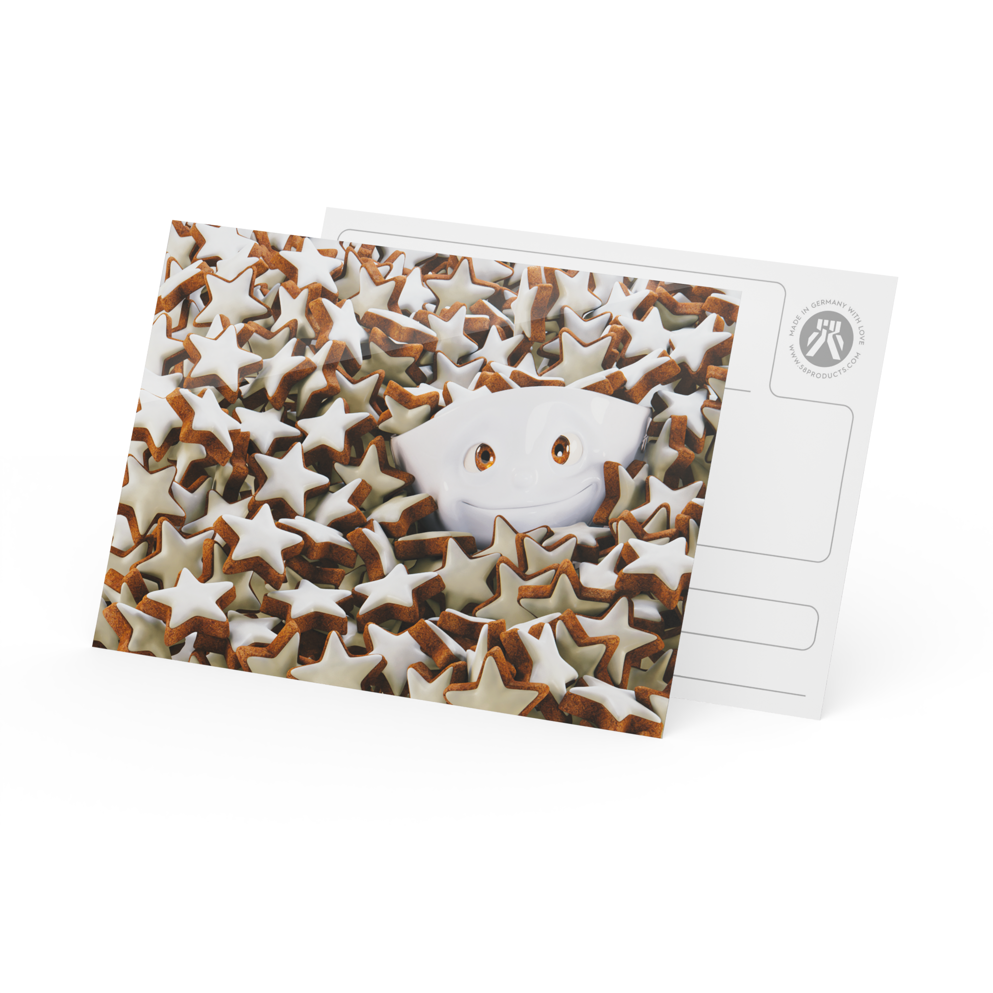 Postcard - Star cookie flurry