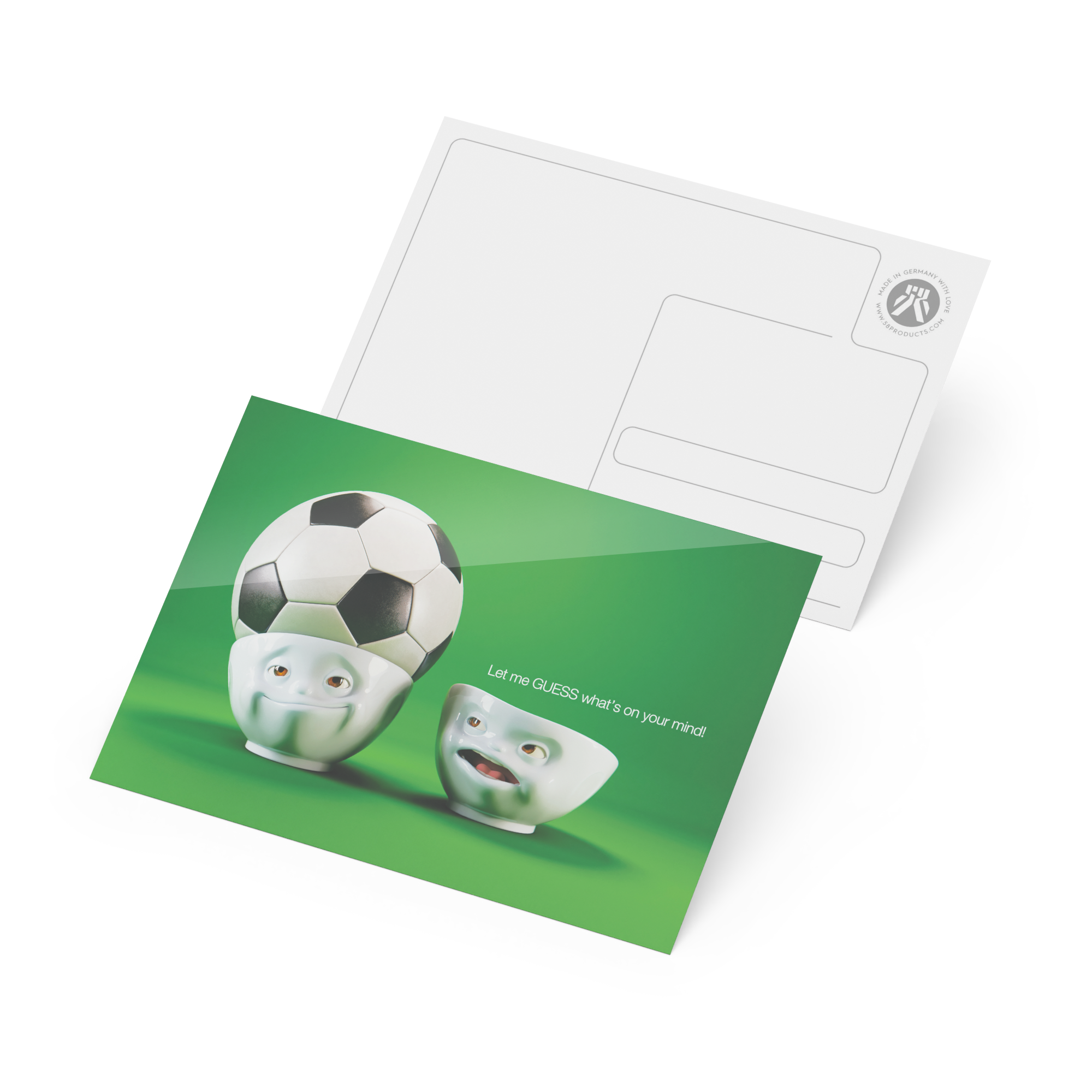 Postkarte - Soccer head