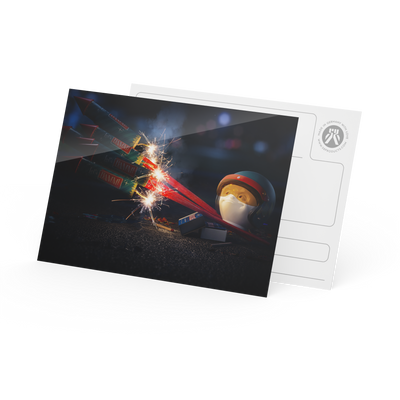 Postkarte - Sylvester Rakete