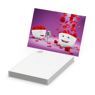 Postkarte - Rosenregen