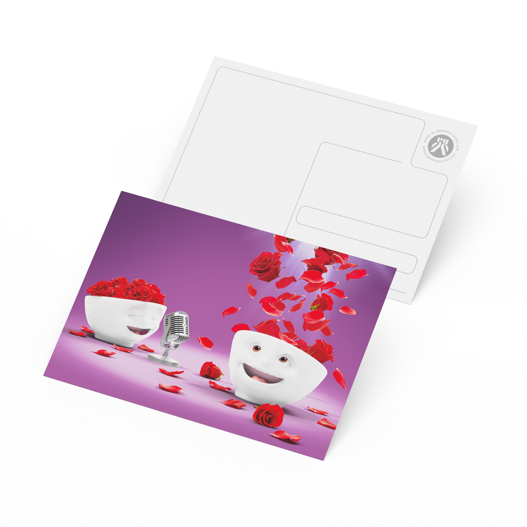 Postkarte - Rosenregen