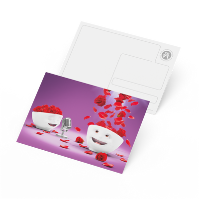 Postkarte - Rosenregen