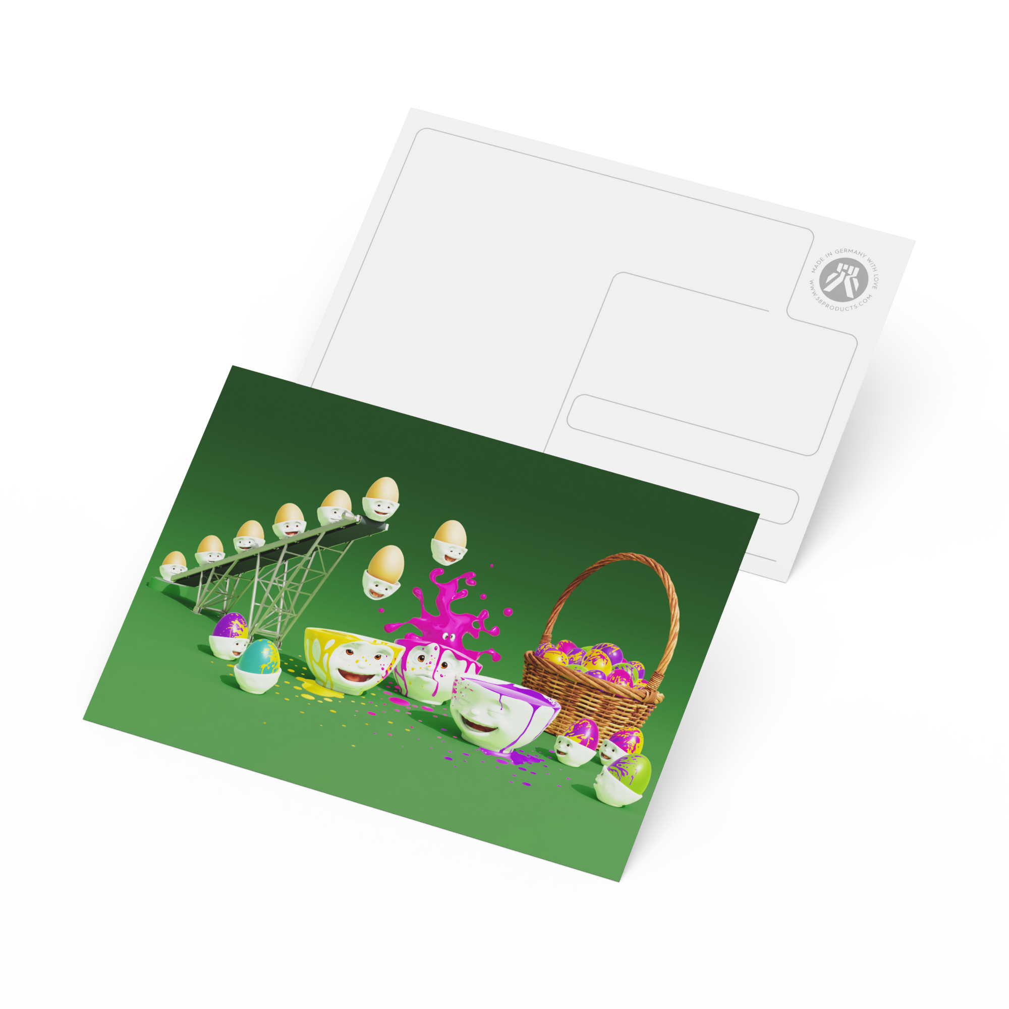 Postkarte - Osterei Sprung