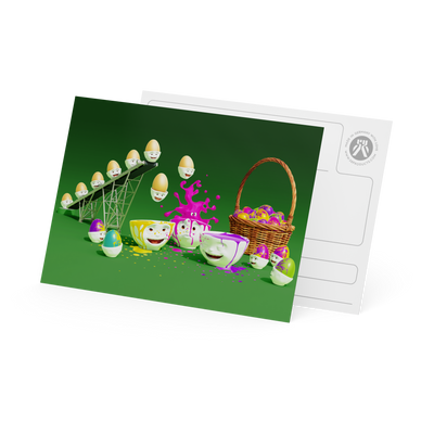Postkarte - Osterei Sprung