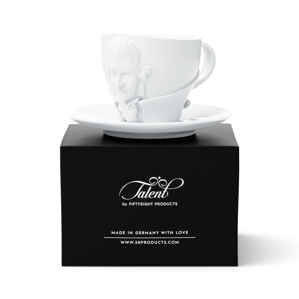 TALENT cup "Wolfgang Amadeus Mozart" in white, 260 ml - better price!