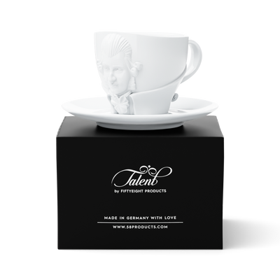 Kaffeetasse TALENT "Wolfgang Amadeus Mozart" in weiß, 260 ml